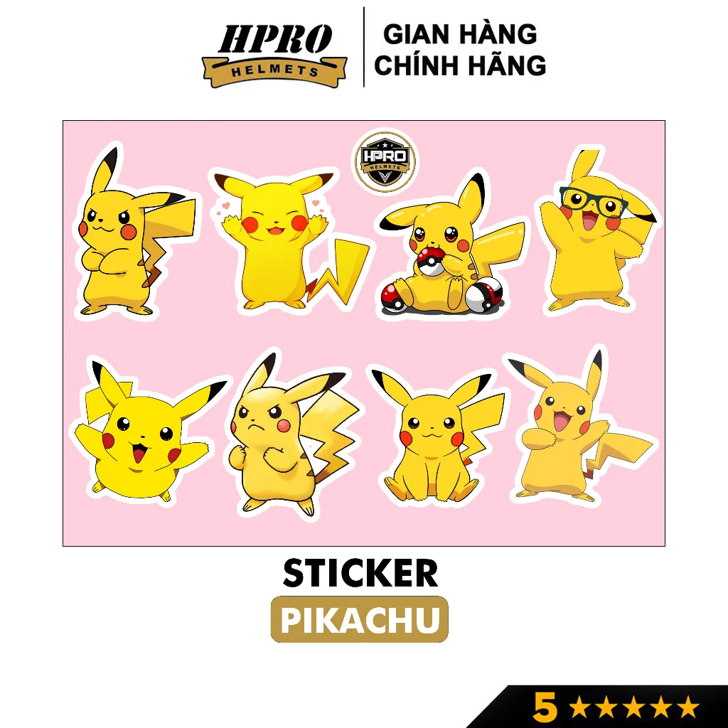 Ảnh Sticker custom cute Hpro Helmet, chống nước dán mũ bảo hiểm, laptop, điện thoại, đàn guitar, vali, trang trí vv... 3