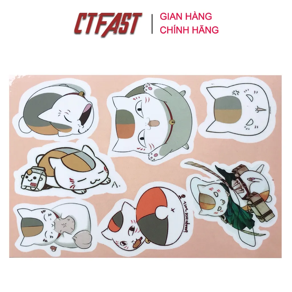 Ảnh Sticker dán mũ bảo hiểm cute , chống nước dán laptop, điện thoại, đàn guitar, mũ bảo hiểm, vali 4