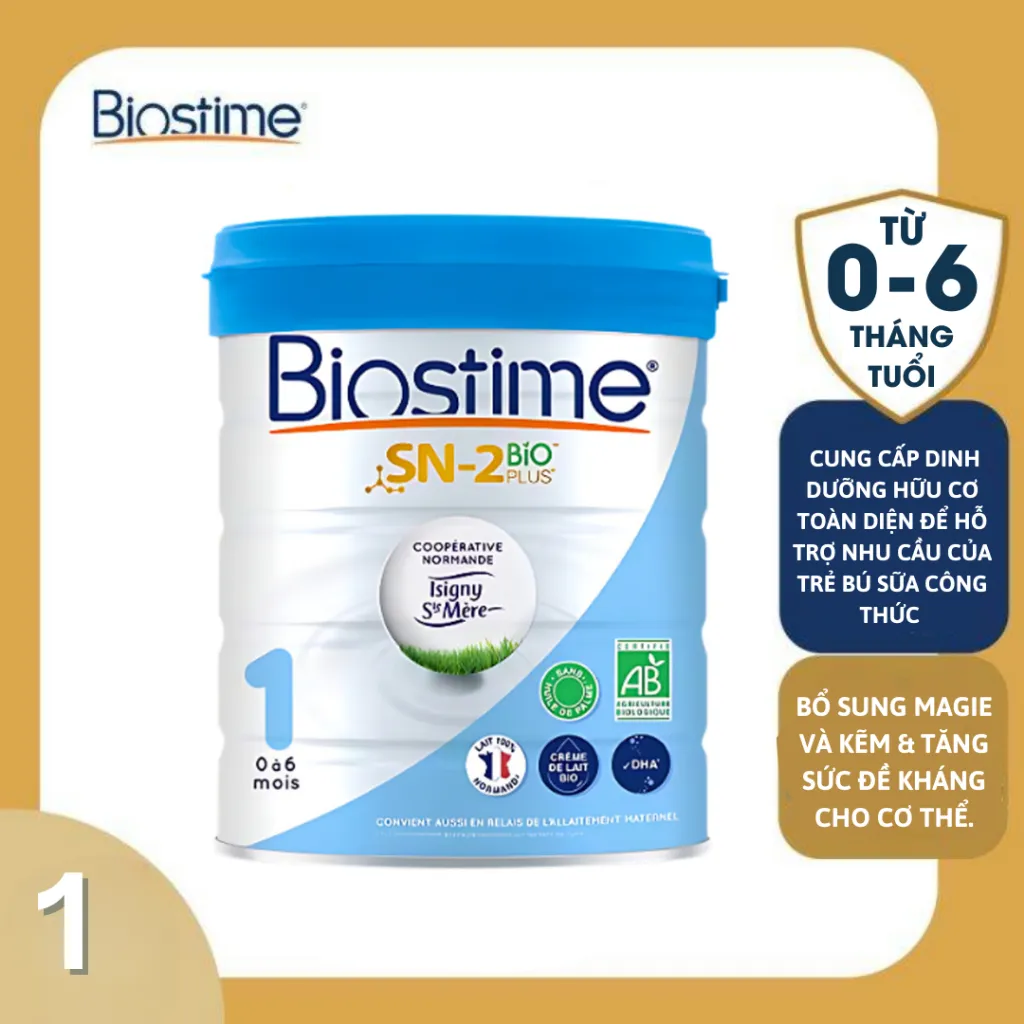 Ảnh Sữa Bò Phát Triển Toàn Diện Cho Bé Biostime SN-2 Organic-Sữa Bột Cân Bằng Hệ Tiêu Hóa Bé -Sữa Tăng Sức Đề Kháng Cho Trẻ 3
