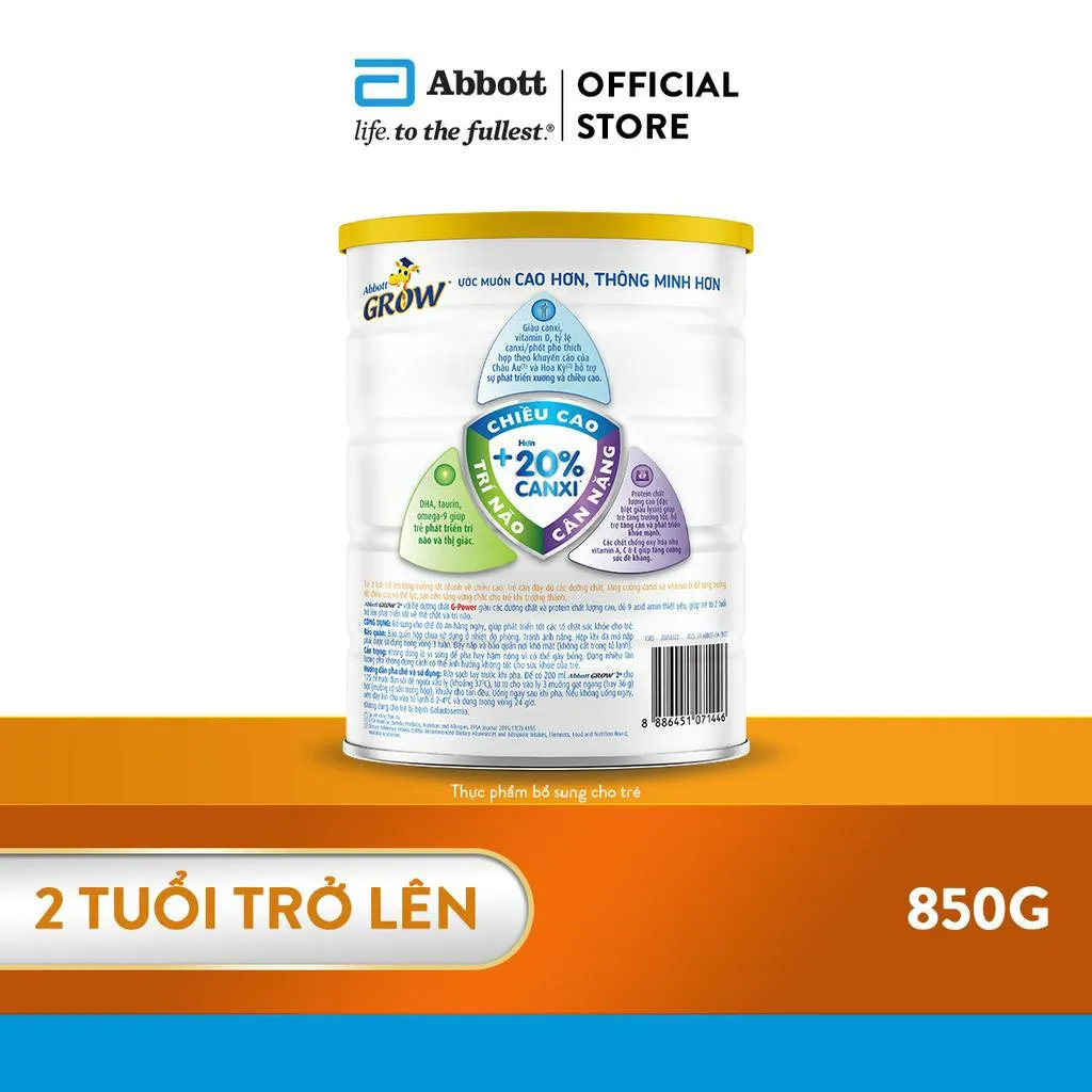 Ảnh Sữa bột Abbott Grow 2+ 850g 3
