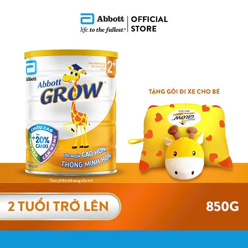 Sữa Abbott Grow 2+ (900g/850g): Bí Quyết Tăng Chiều Cao & Trí Não Vượt Trội | Giá Tốt + Quà Tặng