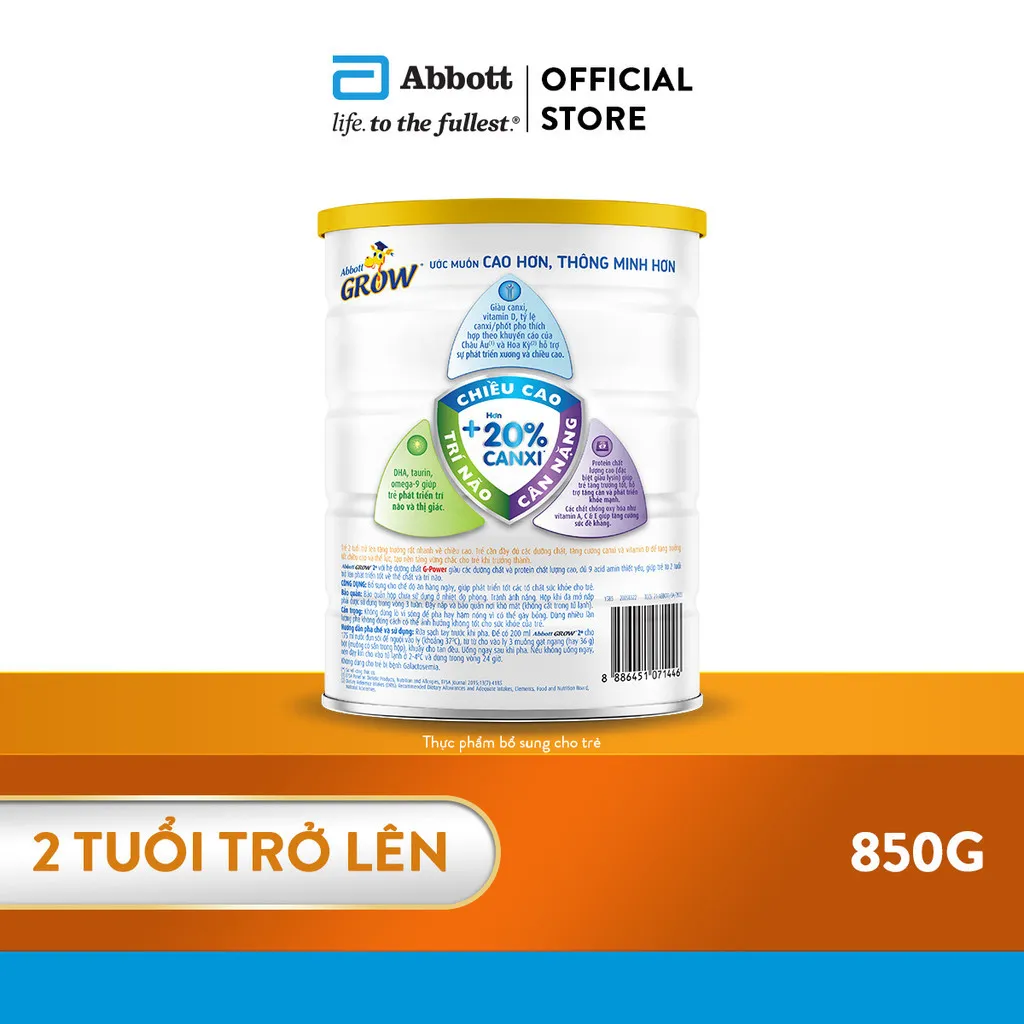 Ảnh Sữa bột Abbott Grow 2+ 900g/850g 4