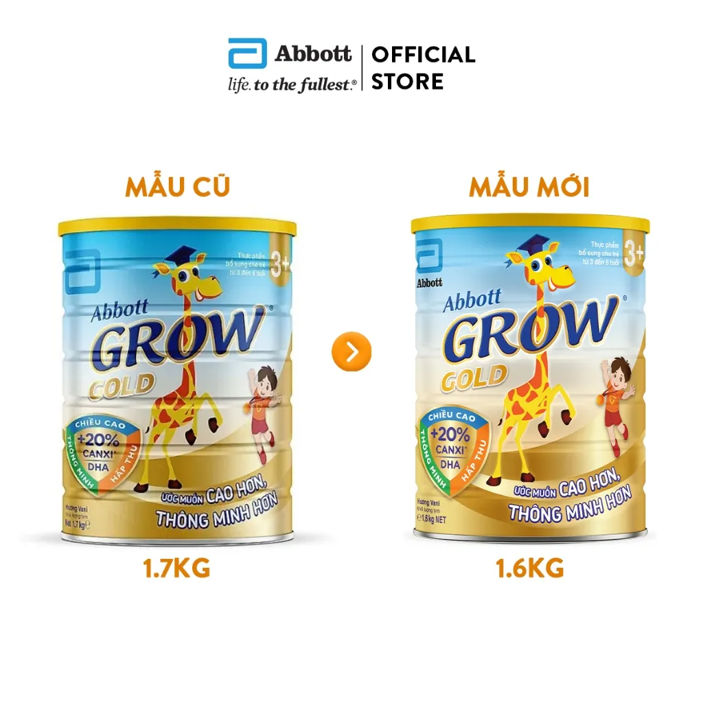 Ảnh Sữa bột Abbott Grow Gold 3+ 1.7kg/1.6kg 4