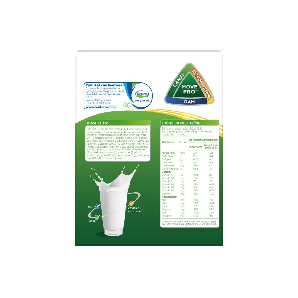 Ảnh Sữa Bột Anlene Hương Vani 440g 4