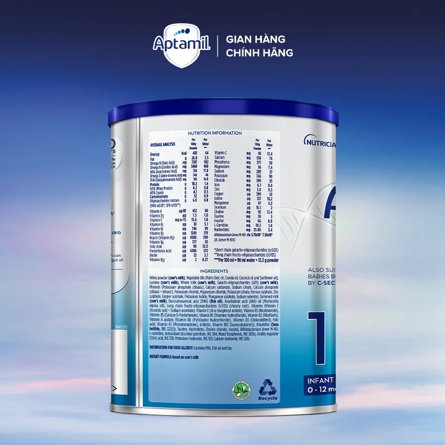 Ảnh Sữa bột Aptamil Profutura Cesarbiotik New Zealand số 1 380g - Synbiotic độc quyền 4