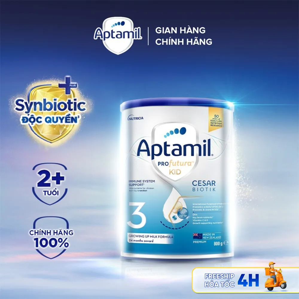 Ảnh Sữa bột Aptamil Profutura Kid Cesarbiotik New Zealand số 3 - Synbiotic độc quyền cho bé từ 2-6 tuổi 2
