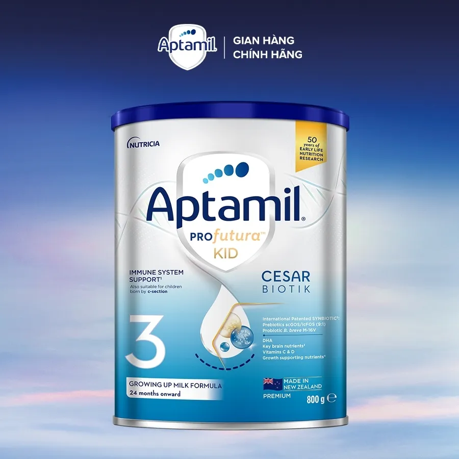 Ảnh Sữa bột Aptamil Profutura Kid Cesarbiotik New Zealand số 3 (800g) cho bé từ 24 tháng tuổi 2