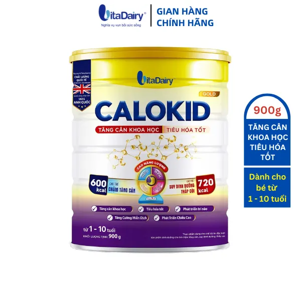 Ảnh Sữa bột Calokid Gold 900g giúp bé cải thiện cân nặng khoa học, tiêu hóa tốt - VitaDairy 3