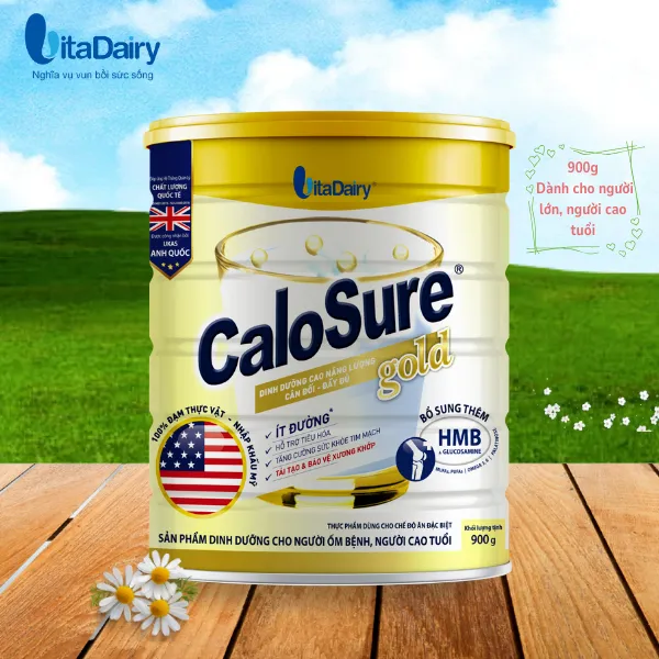 Ảnh Sữa bột Calosure Gold ít đường 900g - VitaDairy 1