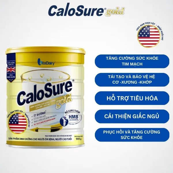 Ảnh Sữa bột Calosure Gold ít đường 900g - VitaDairy 3
