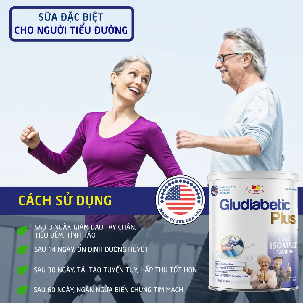 Ảnh Sữa Bột Cho Người Tiểu Đường Gludiabetic giúp ổn định đường huyết Chính Hãng Japa kids 3