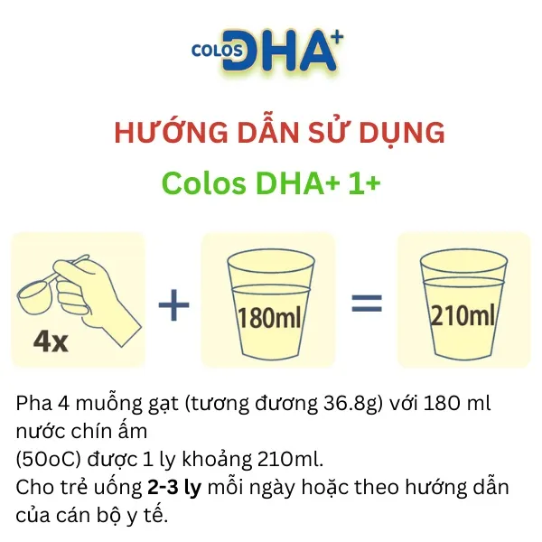 Ảnh Sữa bột Colos DHA 1+ 800g giúp bé phát triển não bộ, tăng cường đề kháng - VitaDairy 3