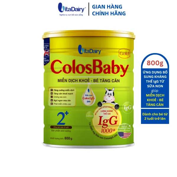 Ảnh Sữa bột COLOSBABY GOLD 2+ 800g có chứa sữa non giúp bé tăng cân, phát triển toàn diện - VitaDairy 4