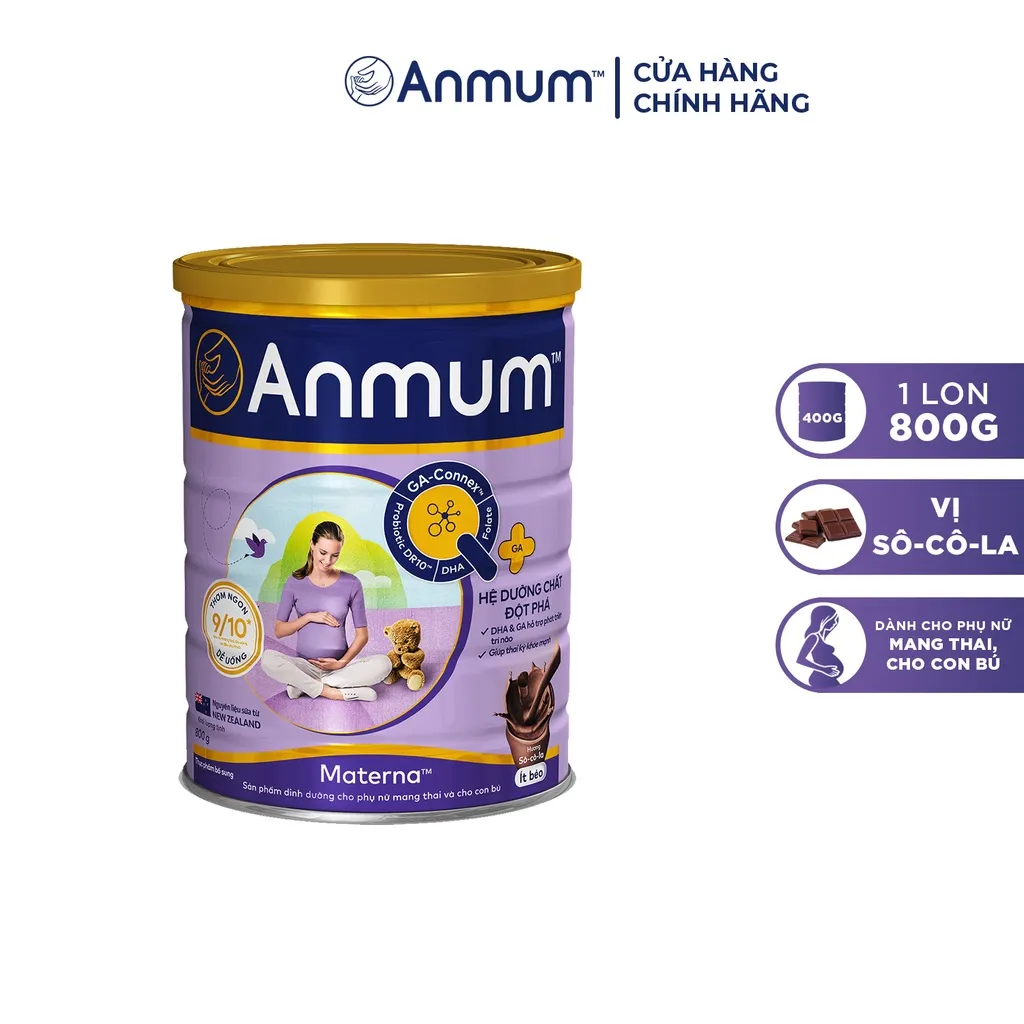 Ảnh Sữa Bột Dành Cho Mẹ Bầu Anmum Materna Hương Chocolate 800g 2