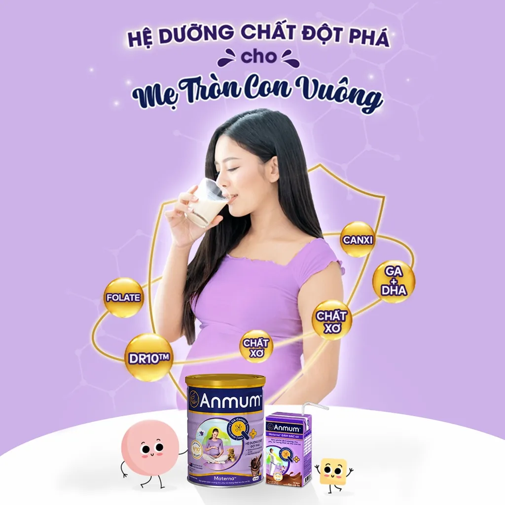 Ảnh Sữa Bột Dành Cho Mẹ Bầu Anmum Materna Hương Chocolate 800g 4