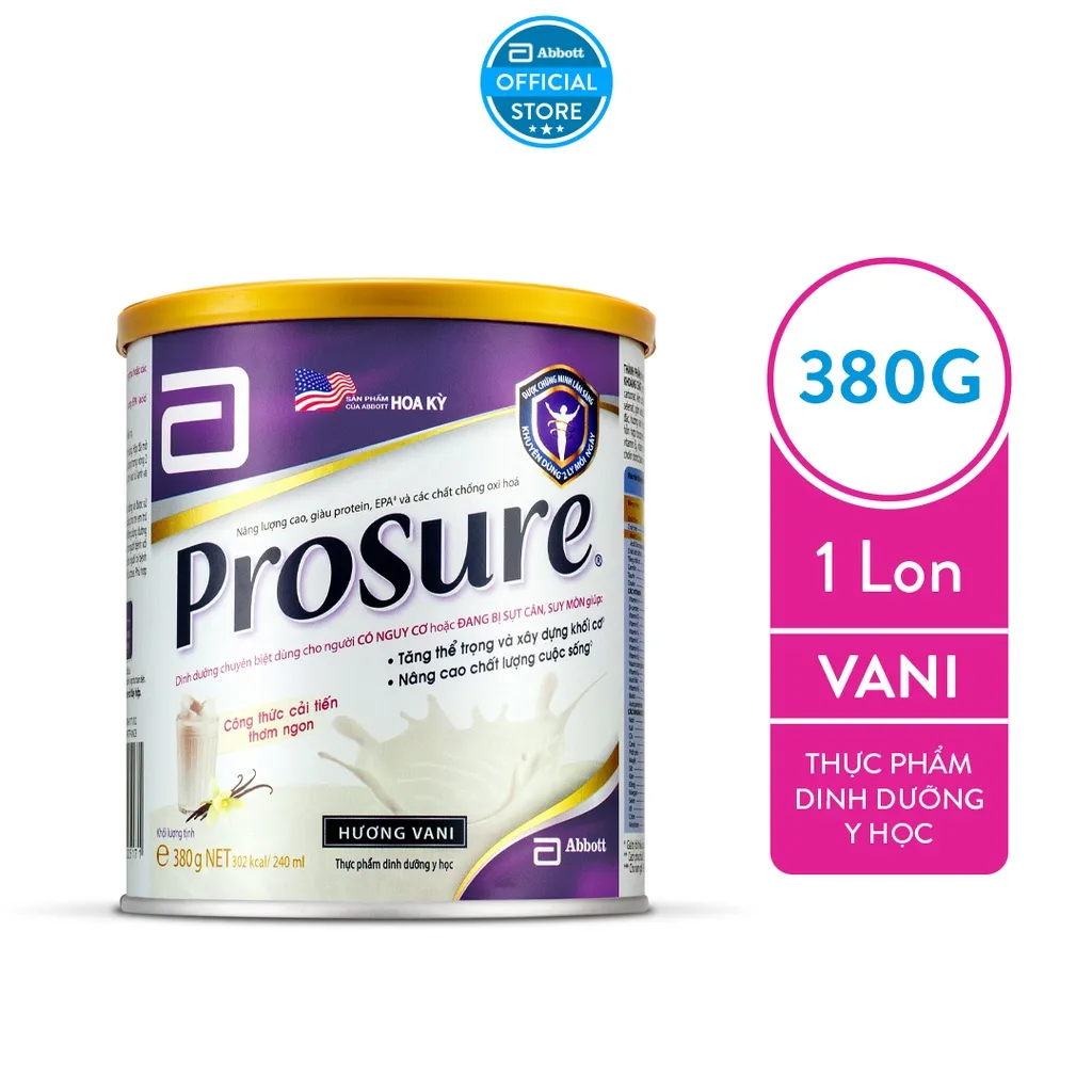 Ảnh Sữa bột dành cho người bị ung thư Prosure Abbott 380g 1
