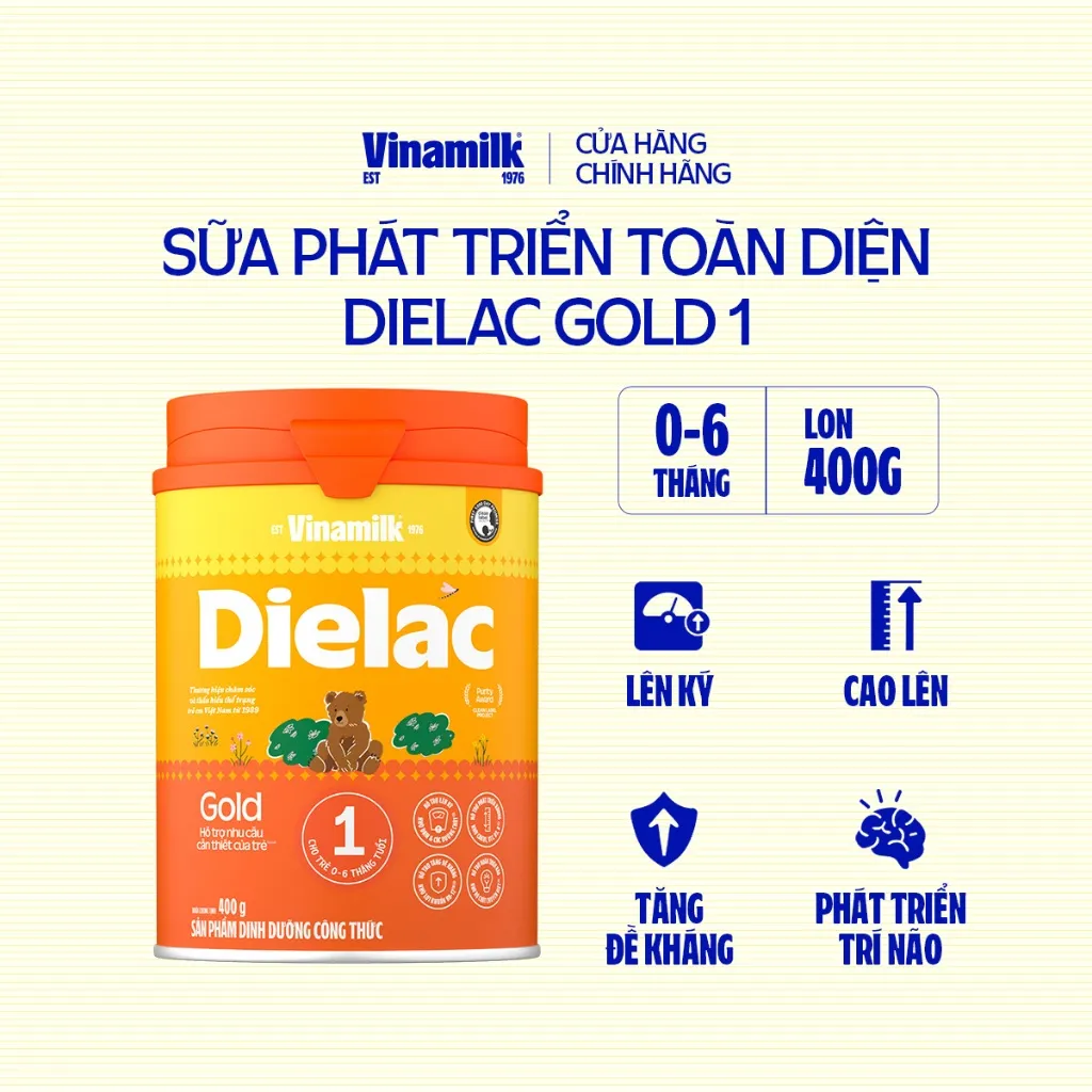 Ảnh Sữa bột Dielac Gold 1 - Hộp thiếc 400g 2