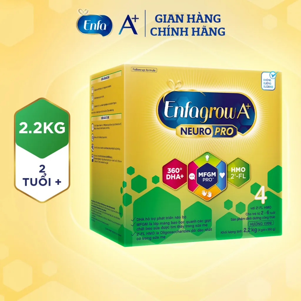 Ảnh Sữa Bột Enfagrow A+ Neuropro 4 - FL HMO Vị Nhạt Dễ Uống -2.2kg/hộp 3