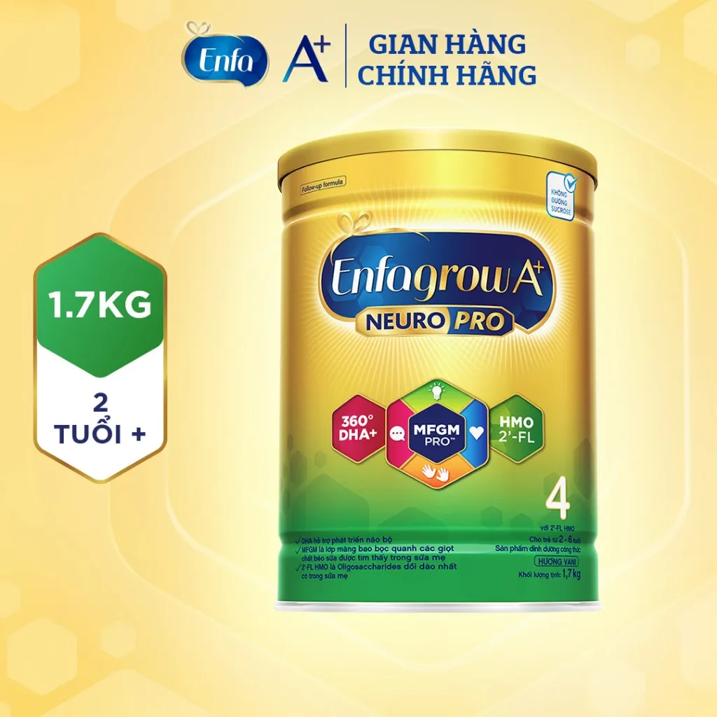 Ảnh Sữa bột Enfagrow A+ Neuropro 4 -1.7kg - FL HMO Vị Nhạt Dễ Uống :2-6 tuổi 3