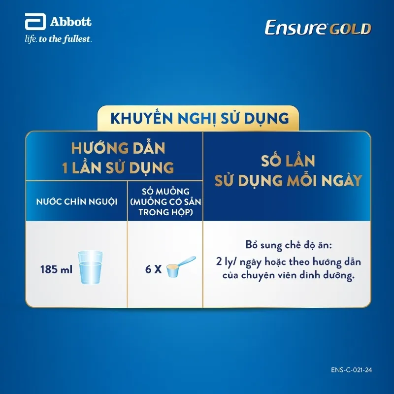 Ảnh Sữa bột Ensure Gold Abbott hương vani (HMB) 850g 3