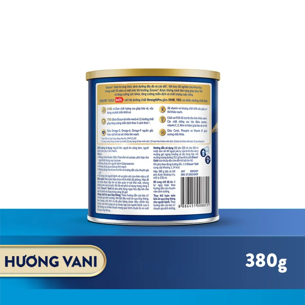Ảnh Sữa bột Ensure Gold Abbott hương vani 380g/ 400g 2