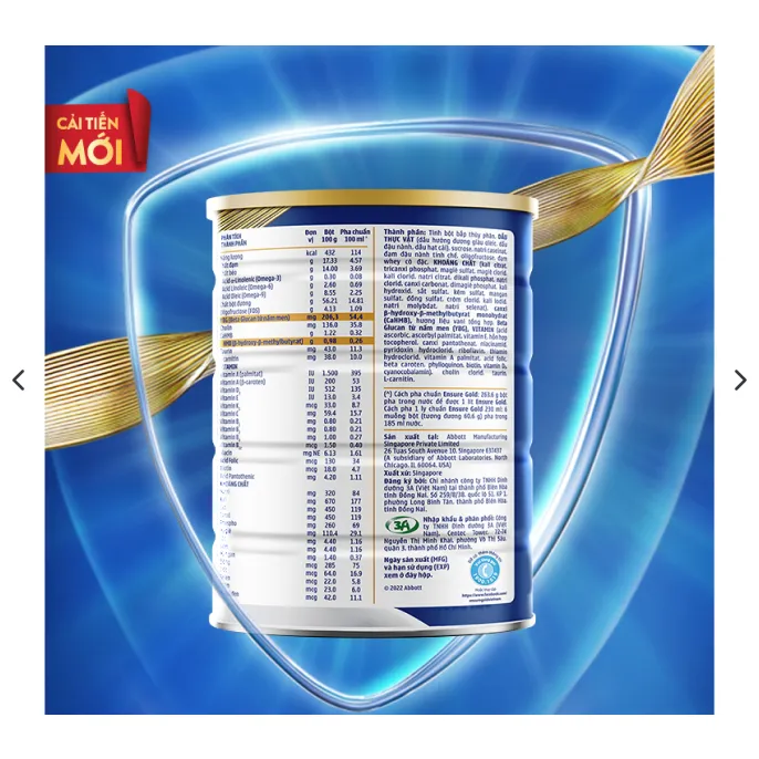 Ảnh Sữa bột Ensure Vani (HMB) 850/800g 2