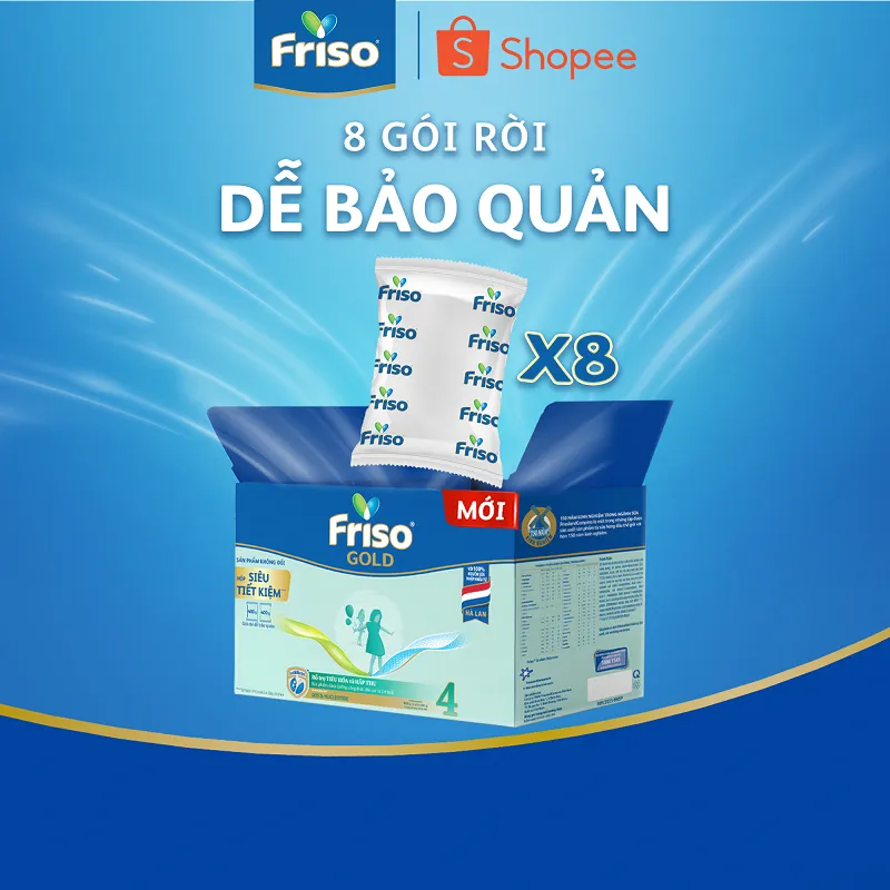 Ảnh Sữa Bột Friso Gold 4 Hộp Giấy 3,2KG 2