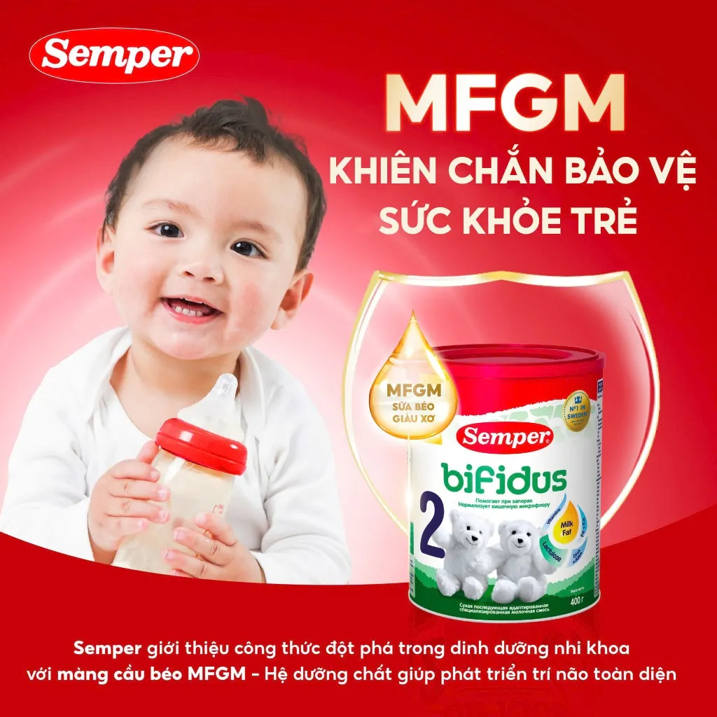 Ảnh Sữa bột giúp bé tăng cân,dễ tiêu hóa, tăng đề kháng, phát triển trí não và chiều cao Semper Nutradefense Baby 1 400g 3
