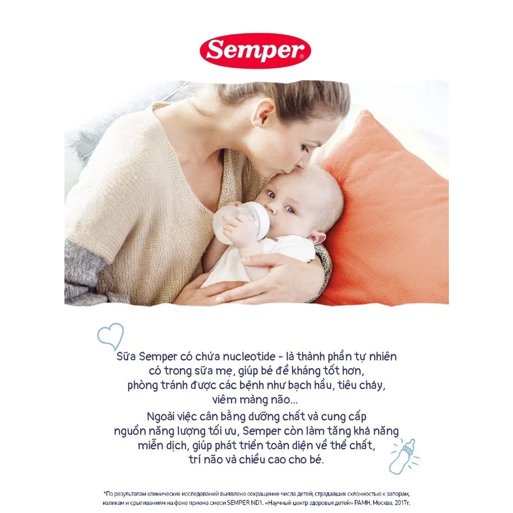 Ảnh Sữa bột giúp bé tăng cân,dễ tiêu hóa, tăng đề kháng, phát triển trí não và chiều cao Semper Nutradefense Baby 1 400g 4