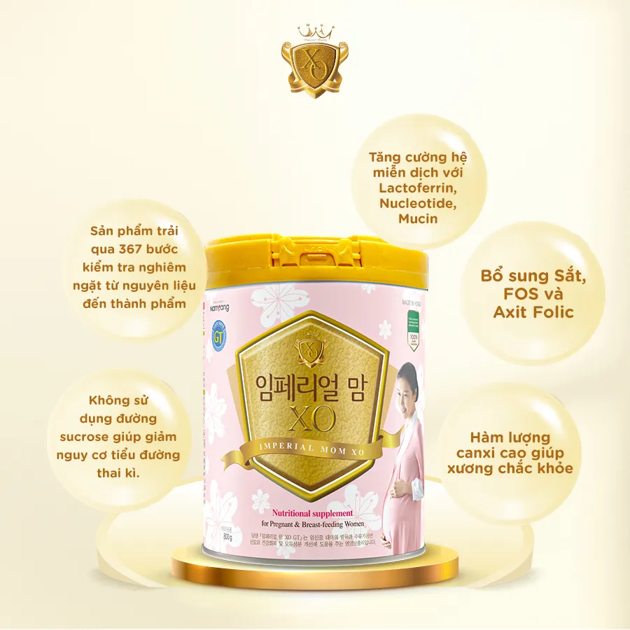 Ảnh Sữa bột Namyang Imperial Mom XO GT 800g (mẹ mang thai và cho con bú) 2