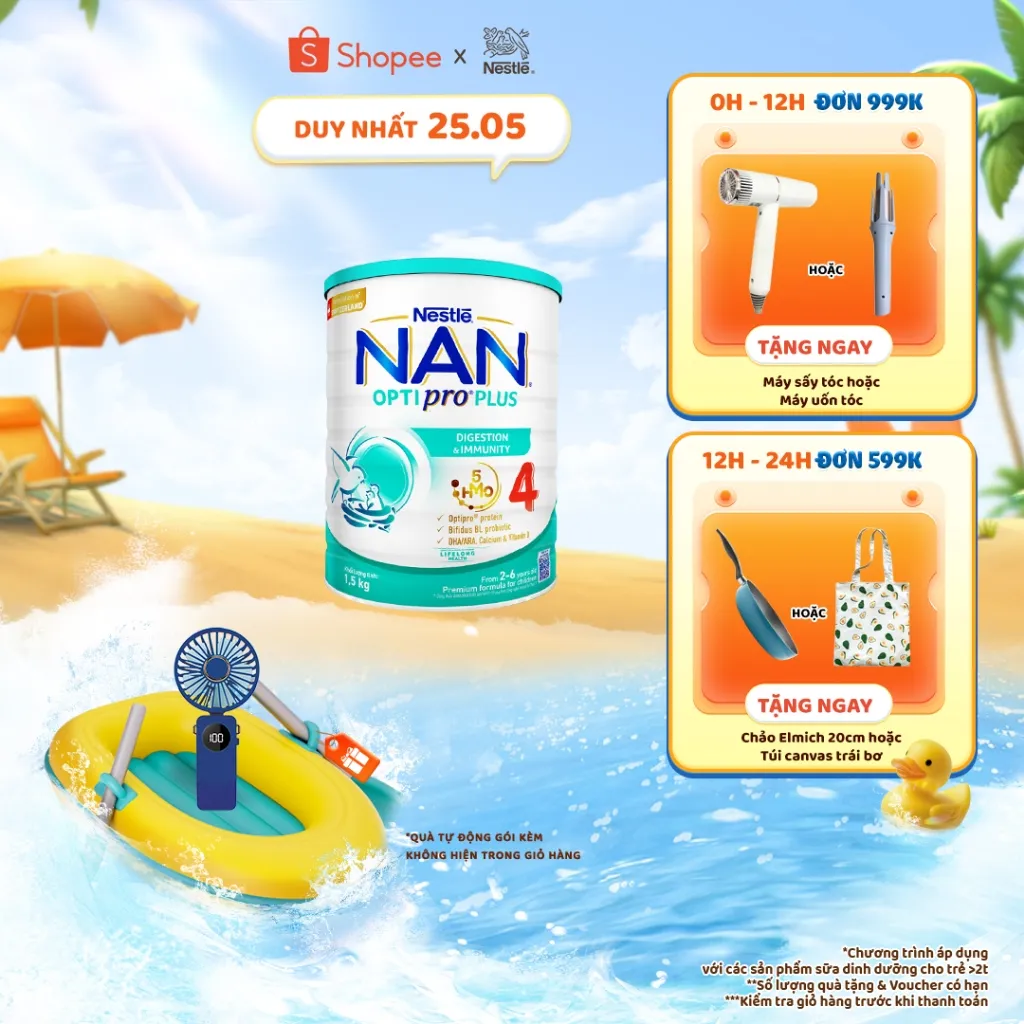 Ảnh Sữa bột Nestlé NAN OPTIPRO PLUS 4 1500g/lon với 5HMO Giúp tiêu hóa tốt 1