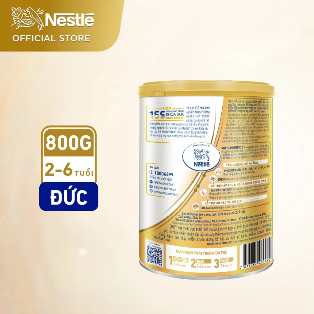 Ảnh Sữa Bột Nestlé NAN SupremePro 3 với 5HMO giúp tăng đề kháng, đạm Gentle Optipro giúp dễ hấp thu & hỗ trợ mẫn cảm 3