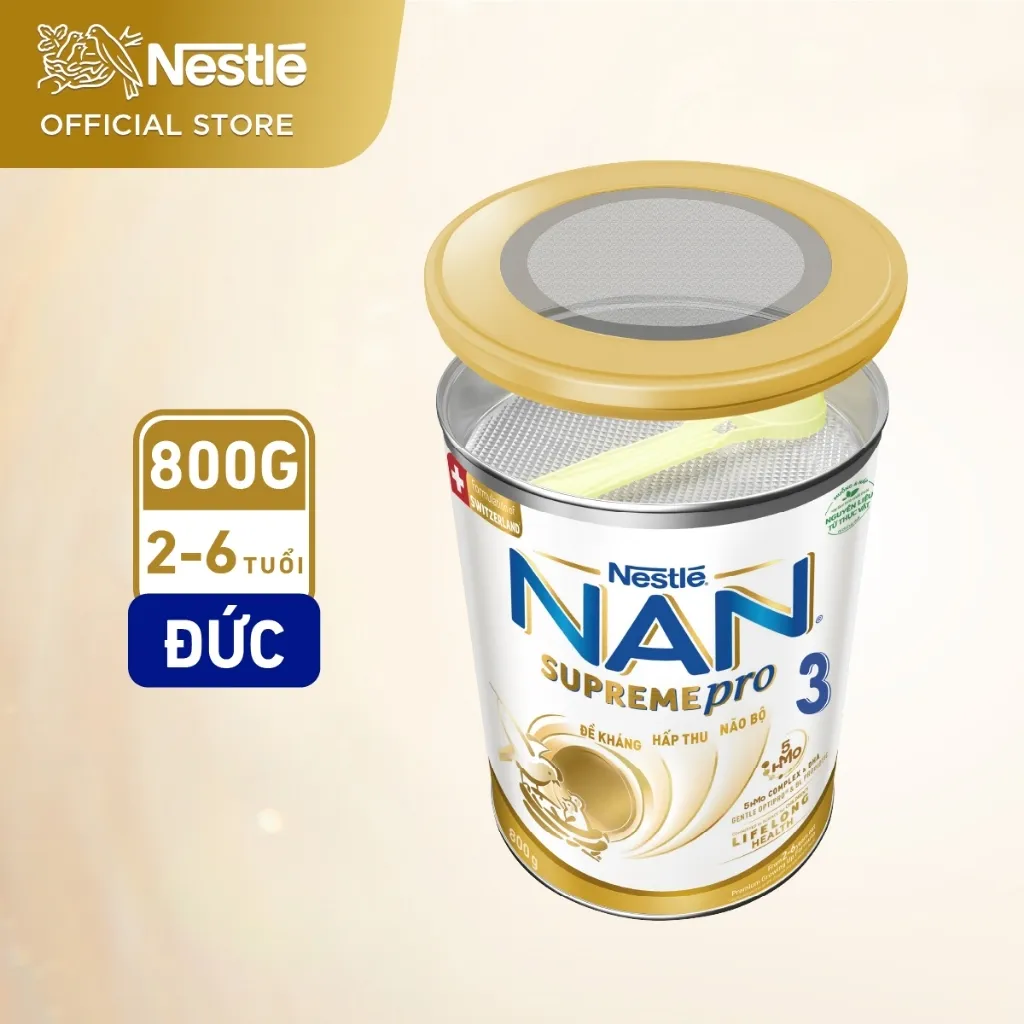 Ảnh Sữa Bột Nestlé NAN SupremePro 3 với 5HMO giúp tăng đề kháng, đạm Gentle Optipro giúp dễ hấp thu & hỗ trợ mẫn cảm 4