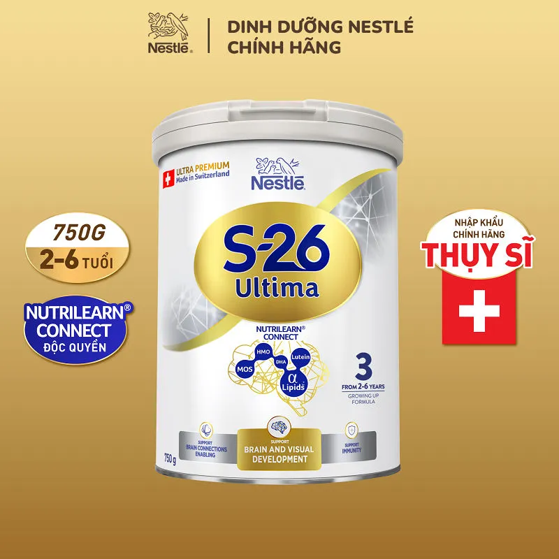Ảnh Sữa Bột Nestlé S-26 ULTIMA3(S26)750G tăng tốc độ kết nối nãobộ2,5lầnvớiNUTRILEARN® CONNECT 3
