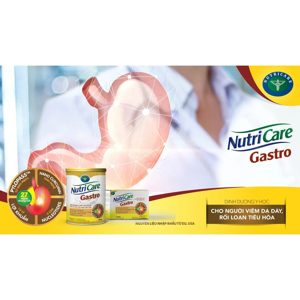 Ảnh Sữa bột Nutricare Gastro dinh dưỡng y học cho người viêm dạ dày, rối loạn tiêu hoá (900g) 3