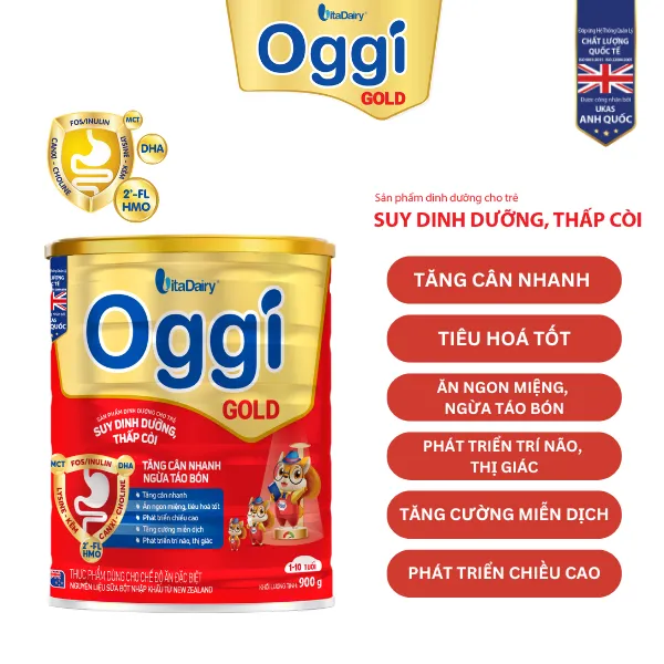 Ảnh Sữa bột Oggi Gold Suy Dinh Dưỡng 900g giúp bé tăng cân, ngừa táo bón - VitaDairy 1