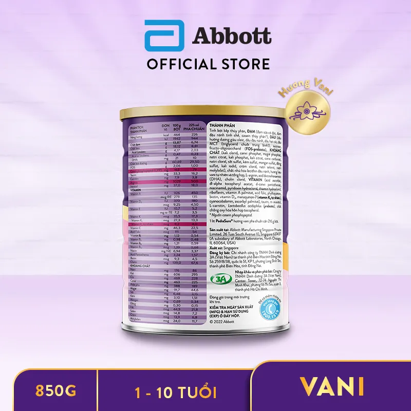 Ảnh Sữa bột Pediasure 850g/800g  hương vani 3