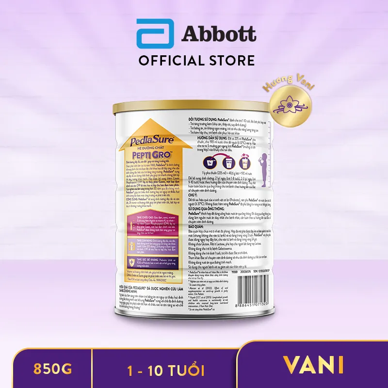Ảnh Sữa bột Pediasure 850g/800g  hương vani 4