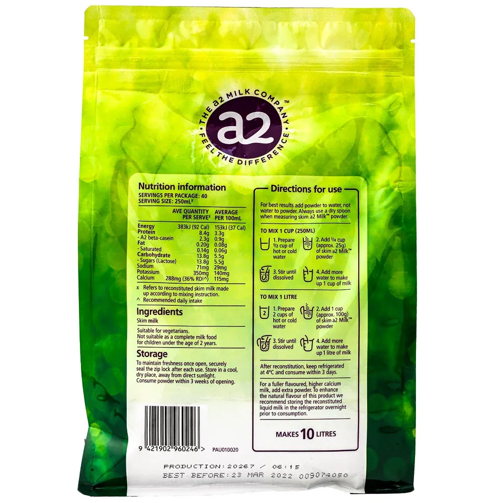 Ảnh Sữa bột tách kem giàu canxi milk power protein a2 gói 1kg Healthy Care Extate Official Mall 3