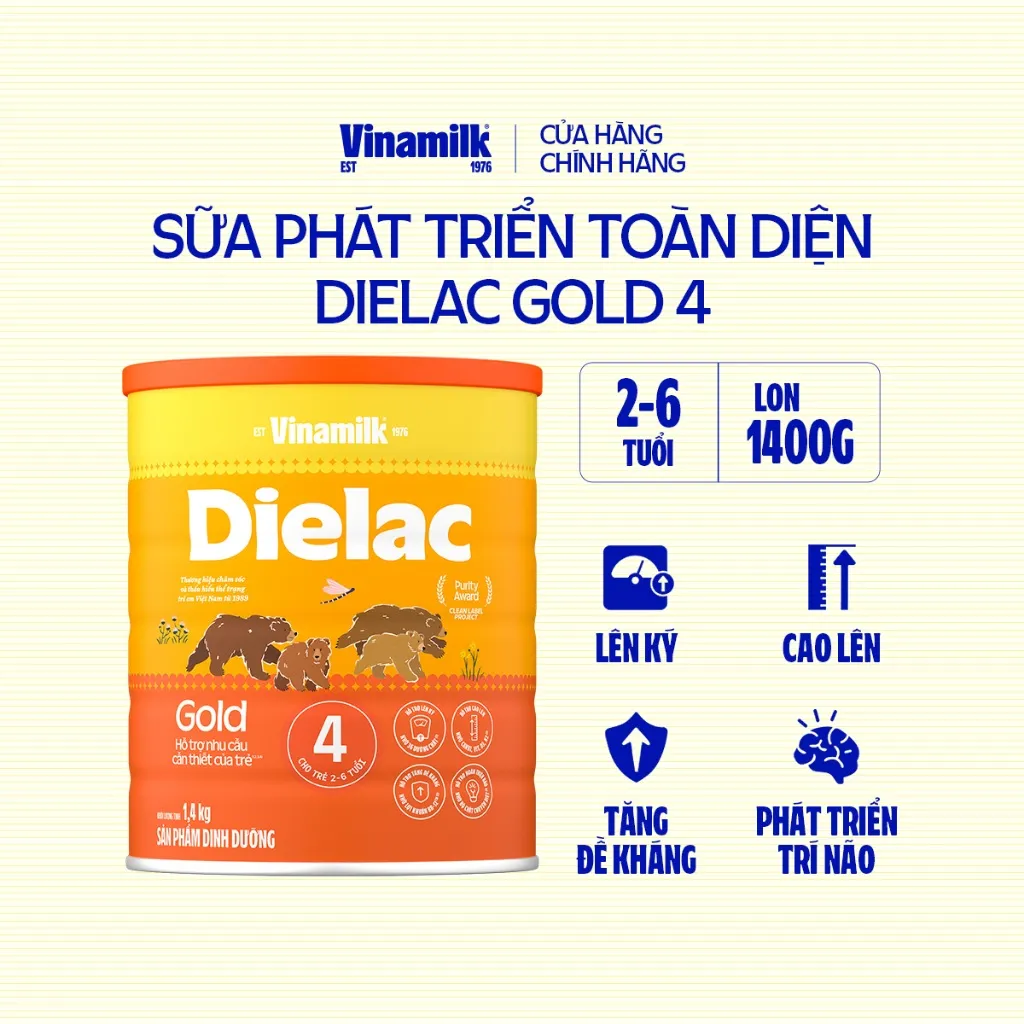 Ảnh Sữa bột Vinamilk Dielac Gold 4 HT 1400g 2