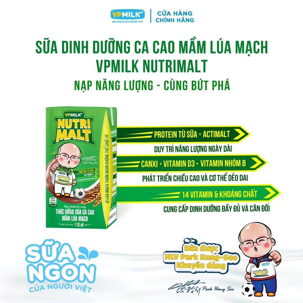 Ảnh Sữa ca cao mầm lúa mạch đen VPMilk Nutrimalt 110ml (thùng 48 hộp) 3