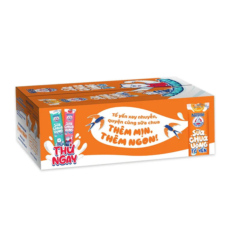 Ảnh Sữa chua tổ yến Nestlé® Yogu Gấu HƯƠNG CAM (thùng 28 gói x 75ml) 3