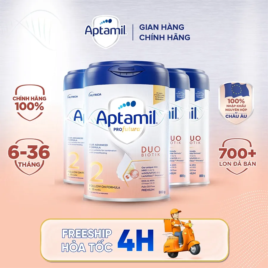 Ảnh Sữa Công Thức Aptamil Profutura Duobiotik 2 Dành Cho Trẻ Từ 6-36 Tháng Tuổi (800g) 1