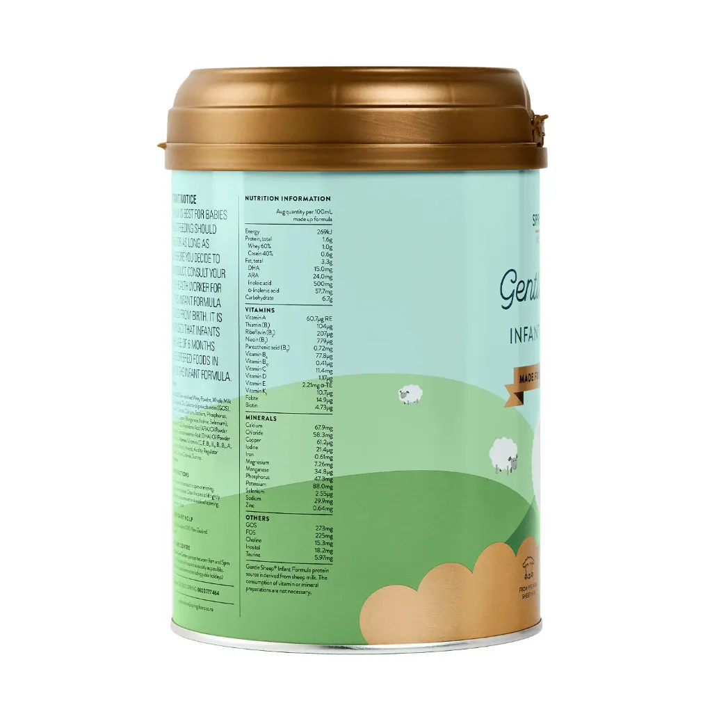 Ảnh Sữa Công Thức Cừu Nguyên Kem Đạm A2 Spring Sheep Số 1 (800g) Dành Cho Bé Từ 0 - 6 Tháng Tuổi 4