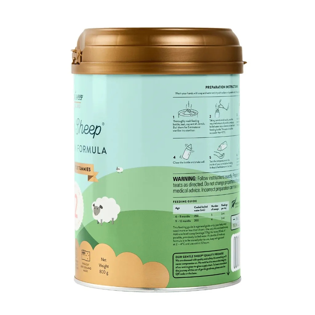 Ảnh Sữa Công Thức Cừu Nguyên Kem Đạm A2 Spring Sheep Số 2 (800g) Dành Cho Bé Từ 6 - 12 Tháng Tuổi 2