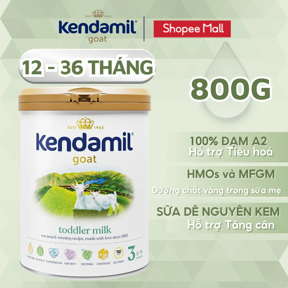 Ảnh Sữa công thức dê Kendamil Goat số 3 (800g) - Sữa Bột Nguyên Kem Đạm A2 cho bé hệ tiêu hóa nhạỵ cảm 1