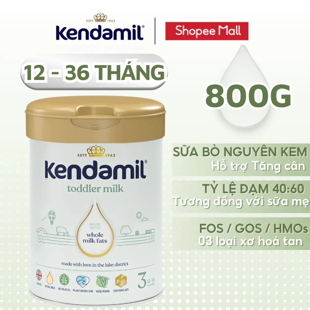 Ảnh Sữa Công Thức Nguyên Kem Kendamil Số 3 (800G) 1