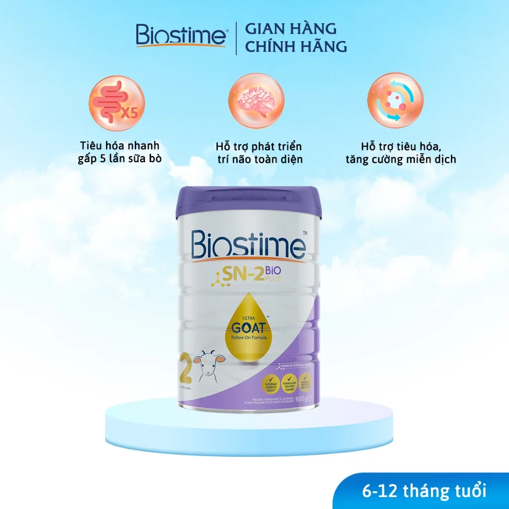 Ảnh Sữa Dê Biostime Ultra Goat cải thiện tiêu hóa tăng cường hấp thu cho bé 800g 4