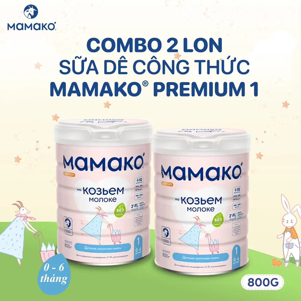 Ảnh Sữa Dê Công Thức MAMAKO Premium 1 800g Combo 2 Lon 2