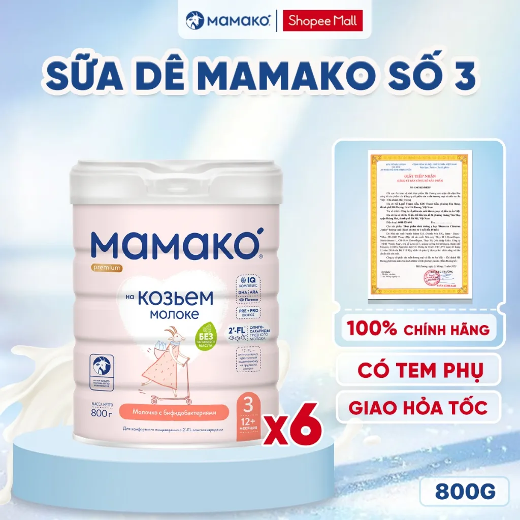 Ảnh Sữa Dê MAMAKO Số 3 - 800g (COMBO 6 LON) 4